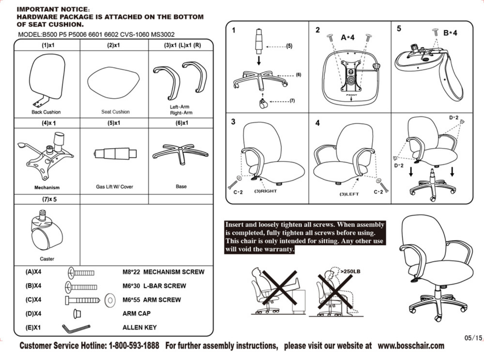 Boss B500BK Assembly Guide