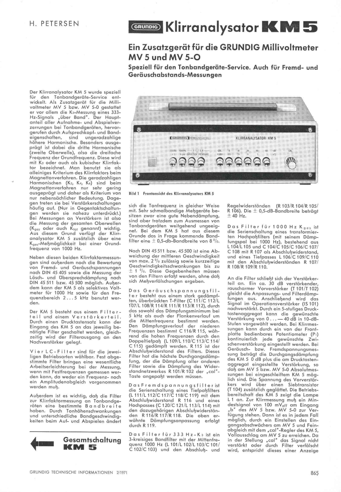 Grundig KM-5 Service Manual