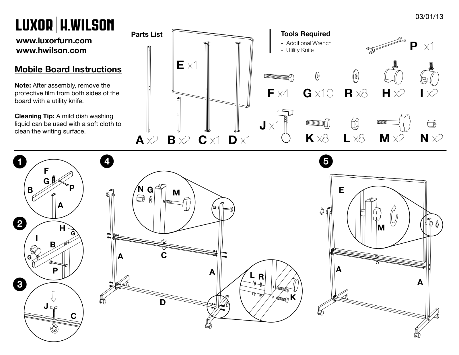 Luxor|H.Wilson MB4836WW User Manual