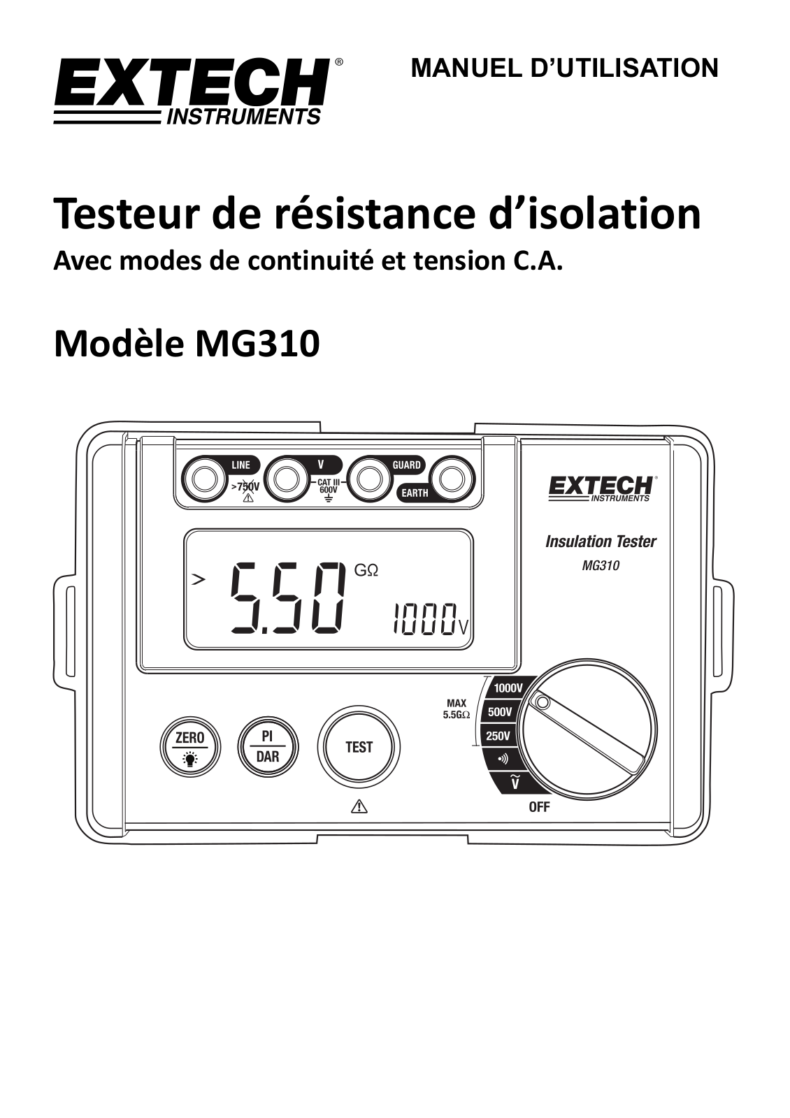 Extech MG310 User guide