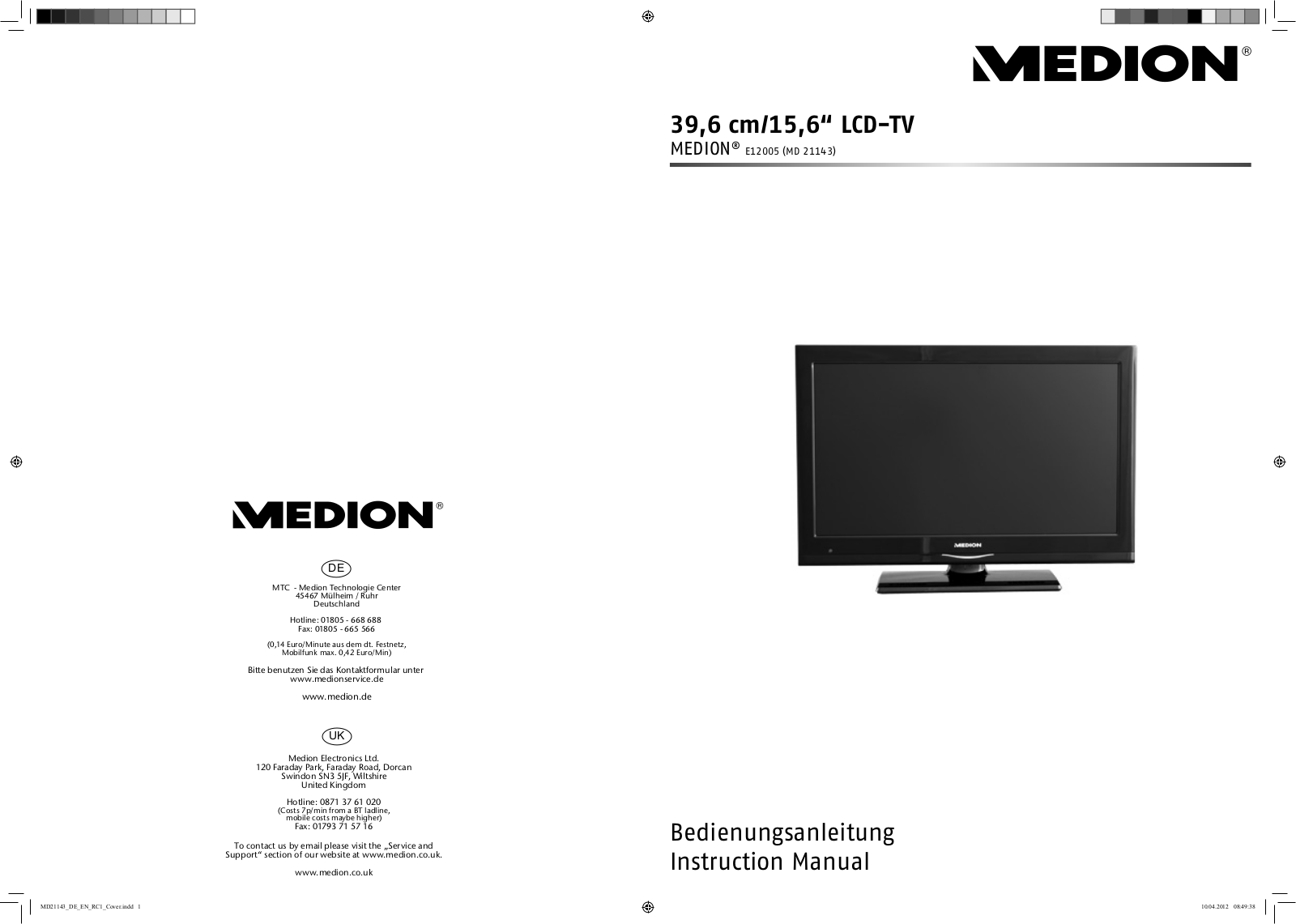 Medion E12005 Operating Instructions