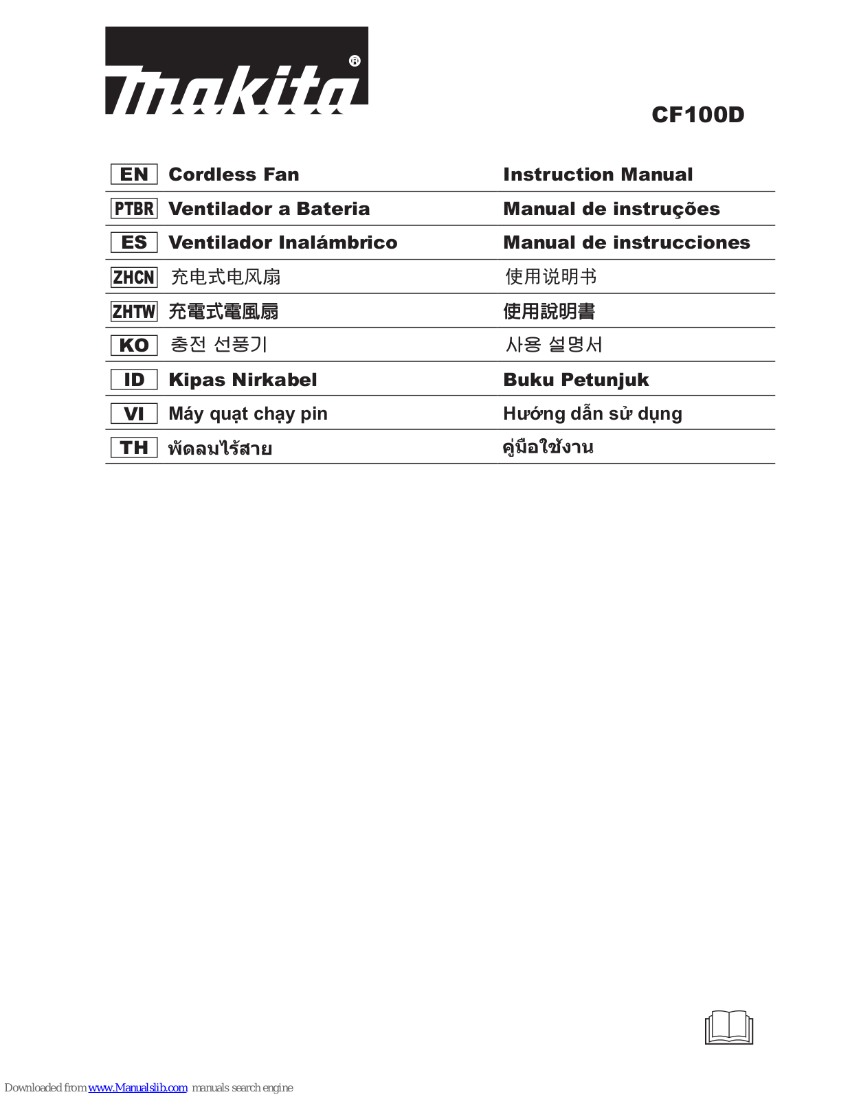 Makita CF100D Instruction Manual