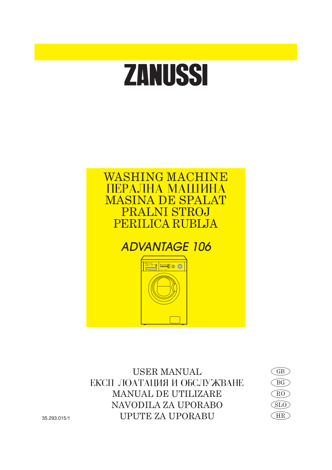 Zanussi 106 User Manual