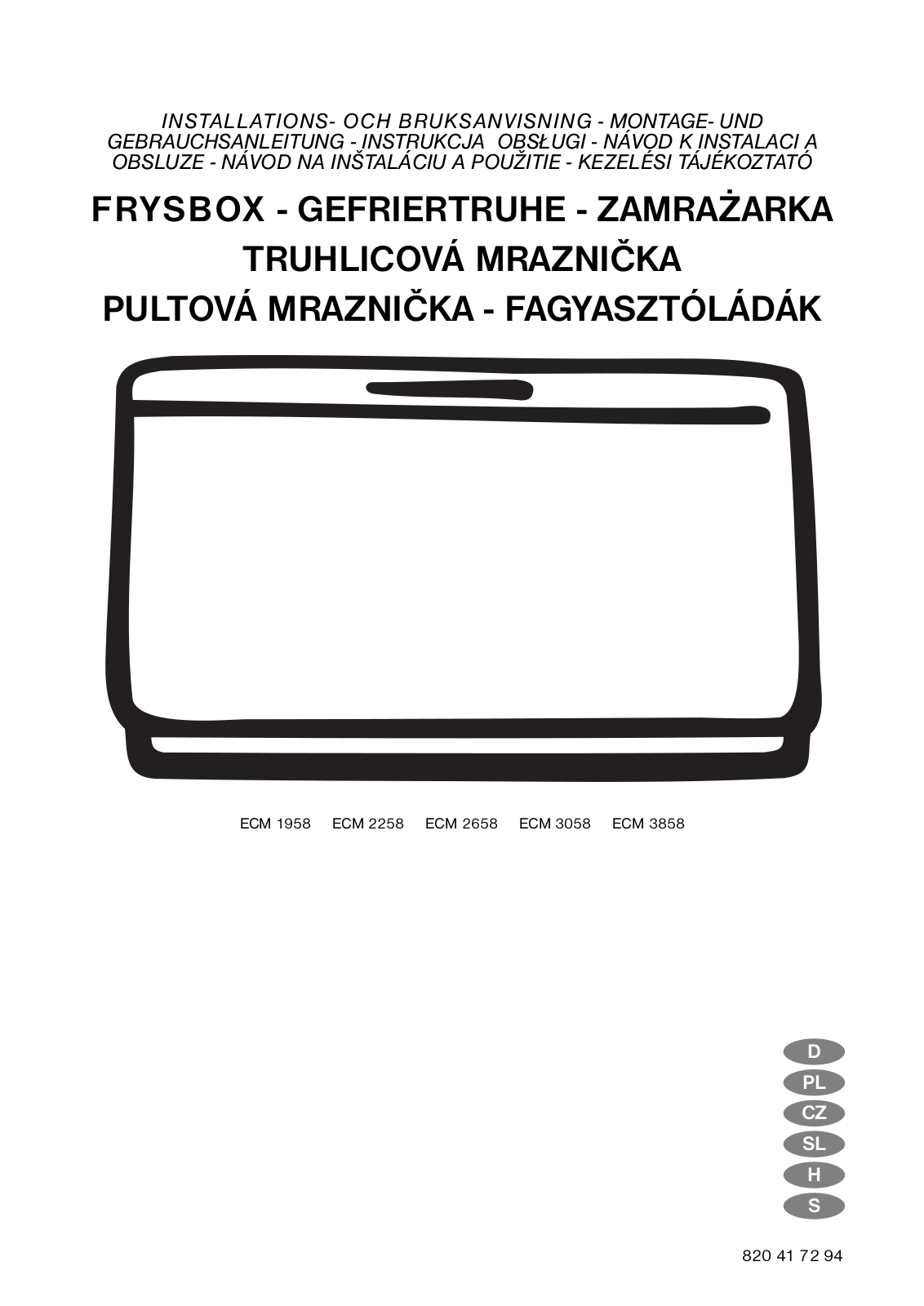 Electrolux ECM 1958, ECM 2258, ECM 2658, ECM 3058, ECM 3858 User Manual