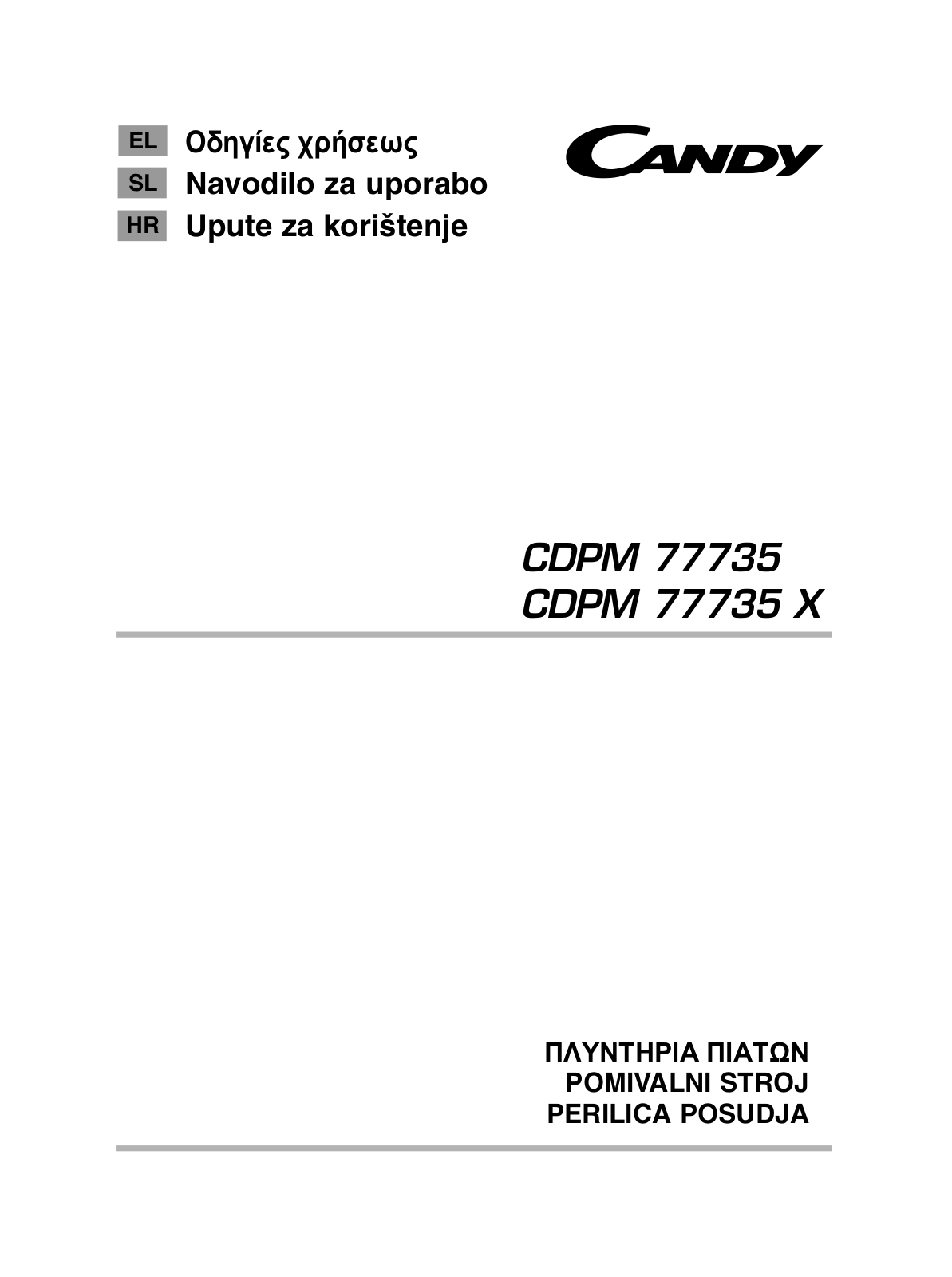 Candy CDPM 77735X User Manual