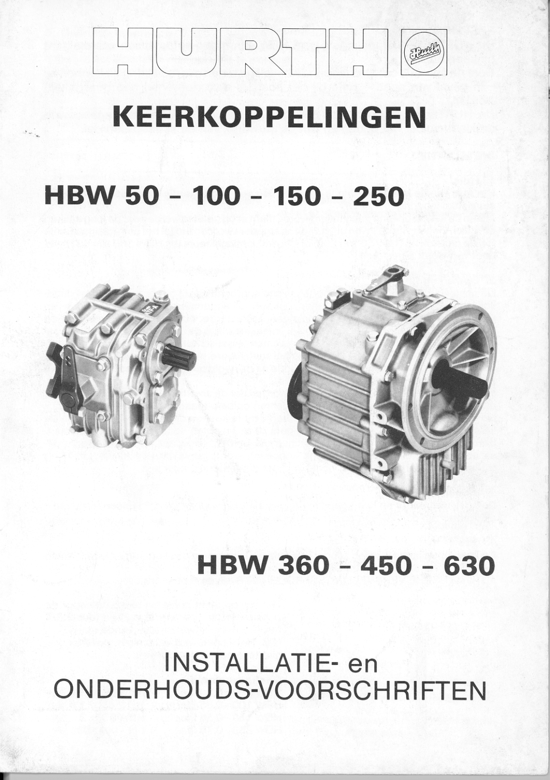 Hurth HBW 50, HBW100, HBW150, HBW250, HBW 360 Installation Manual - ManualMachine.com