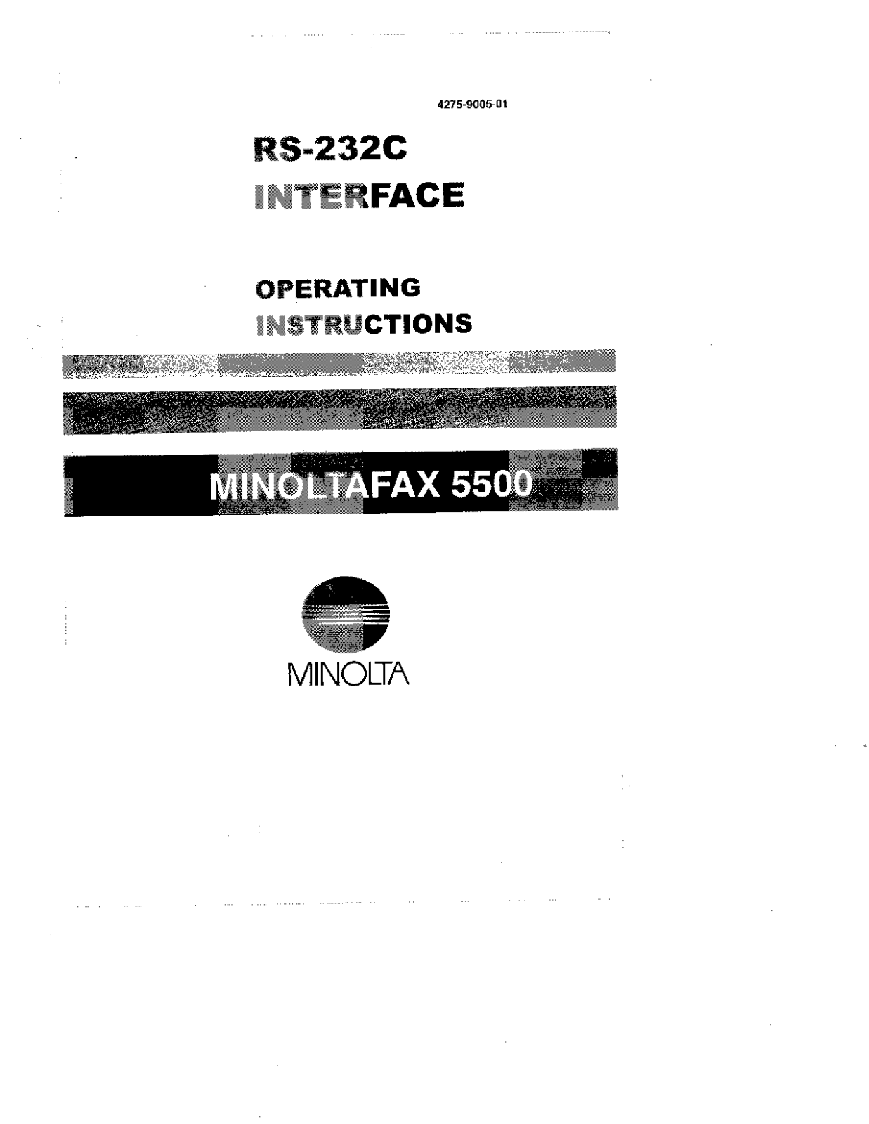 KONICA MINOLTA 5500r Service manual