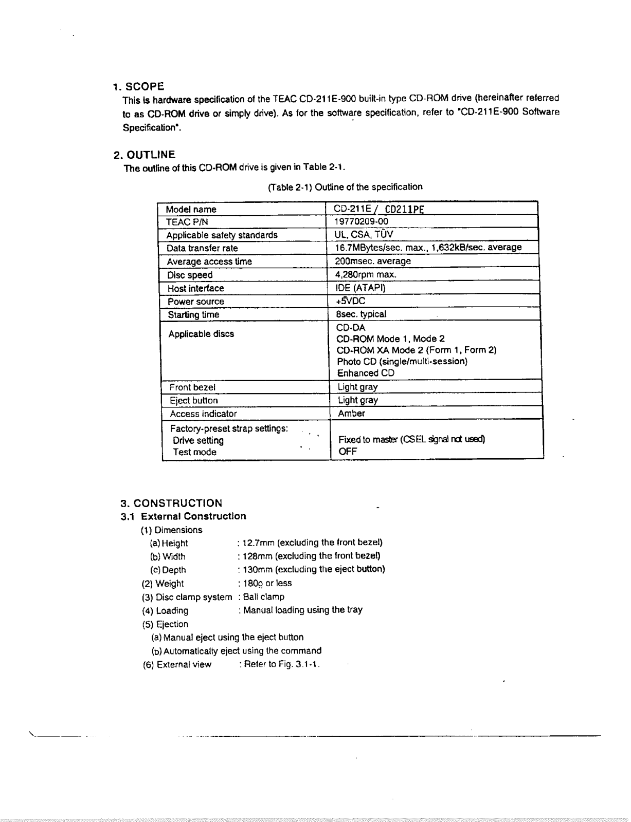 Teac PCD0010A User Manual