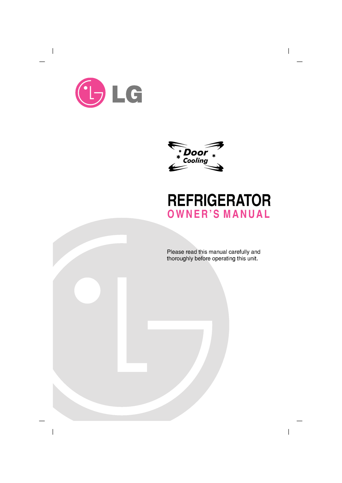 LG GL-268GPASWQTM, GL-298GPASWQTM, GL-242GPASWQTM, GL-272GPASWQTM Manual