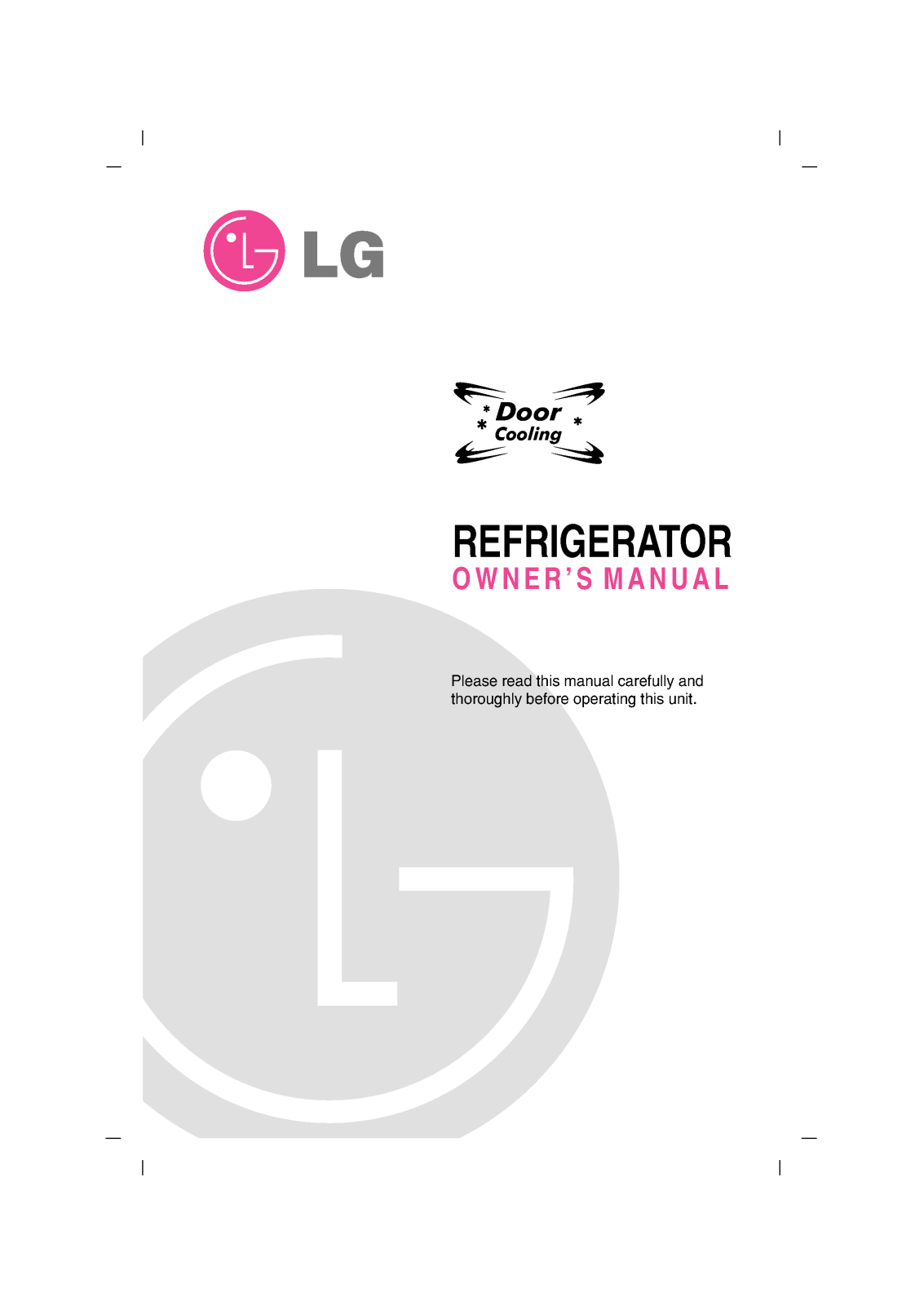 LG GL-268GPASWQTM, GL-298GPASWQTM, GL-242GPASWQTM, GL-272GPASWQTM User Manual