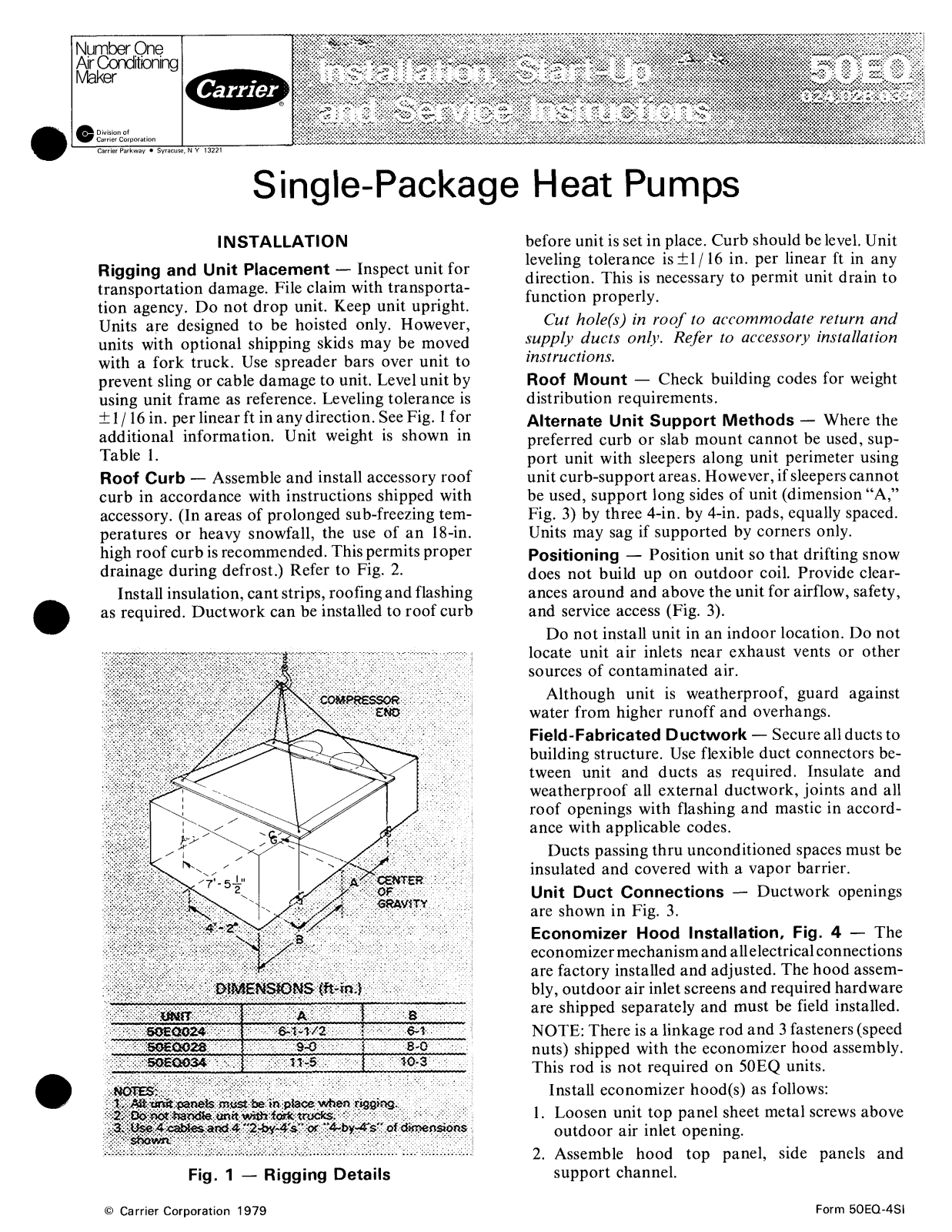 Carrier 50EQ User Manual