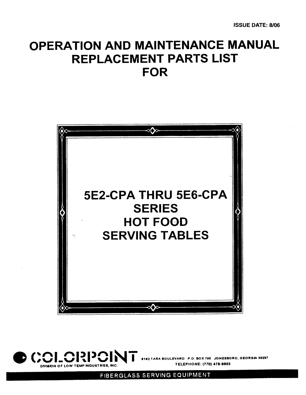 Low Temp Industries 5E3-CPA-EB, 536-CPA Parts List