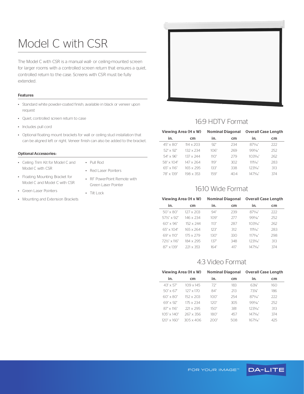 Da-Lite 82981 Datasheet