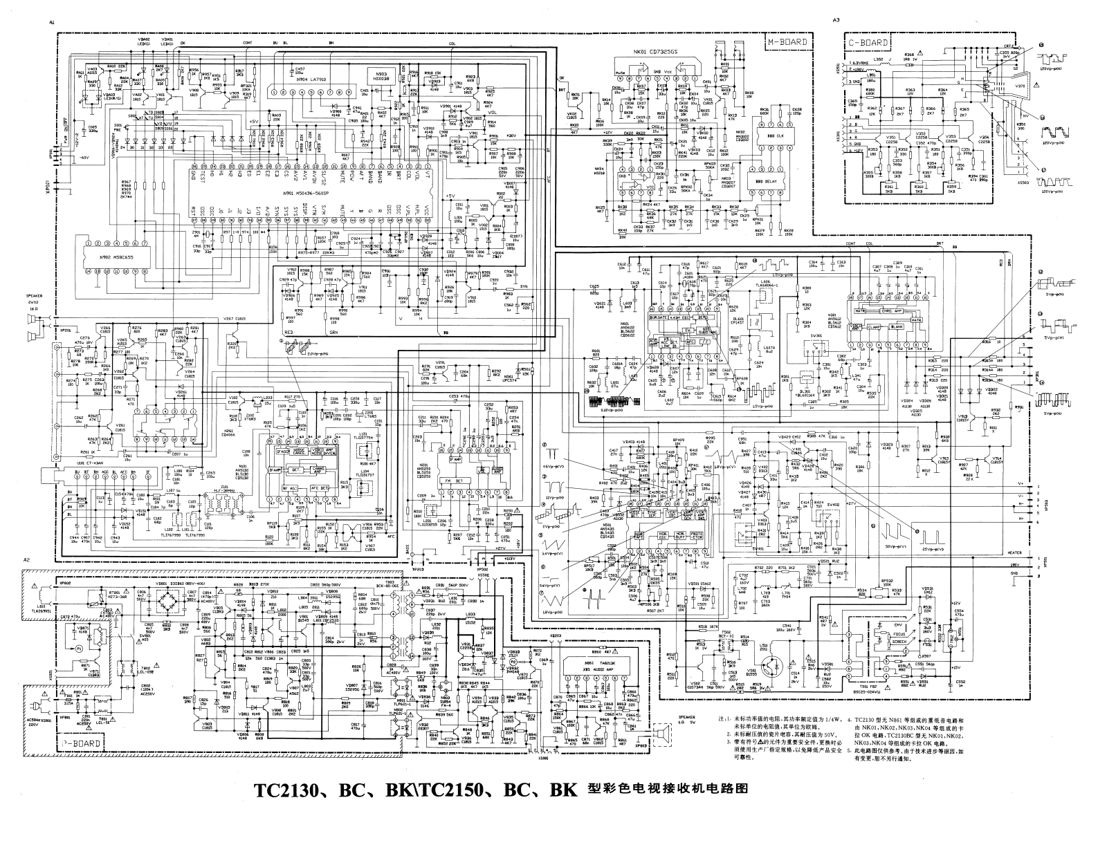 Hisense TC2130, TC2130BCTBK, TC2150, TC2150BCTBK Schematic