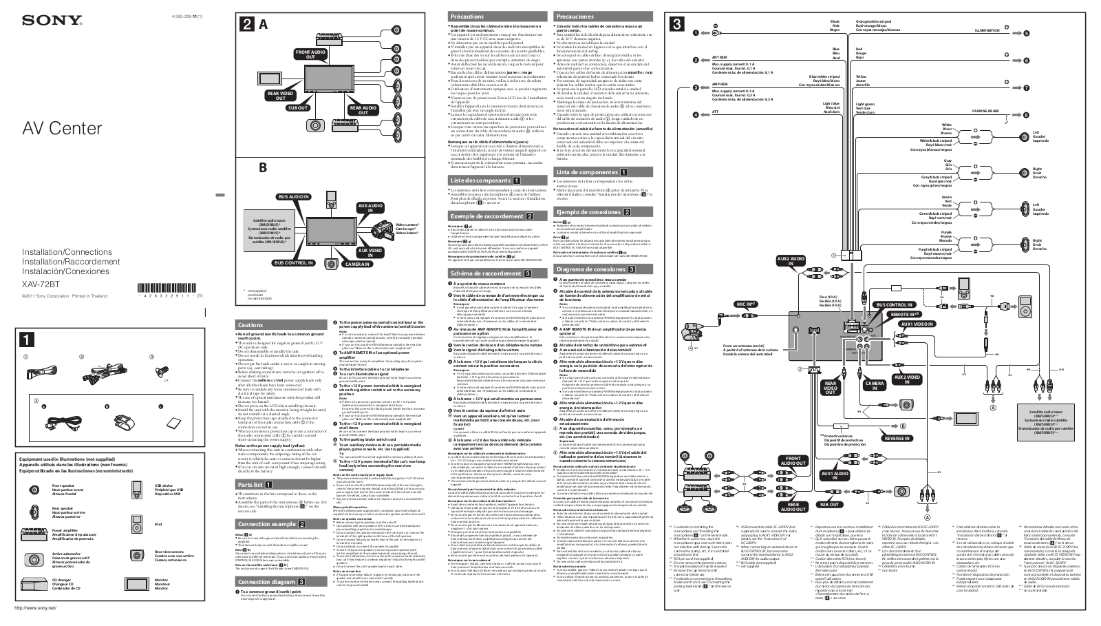 Sony XAV-72BT User Manual