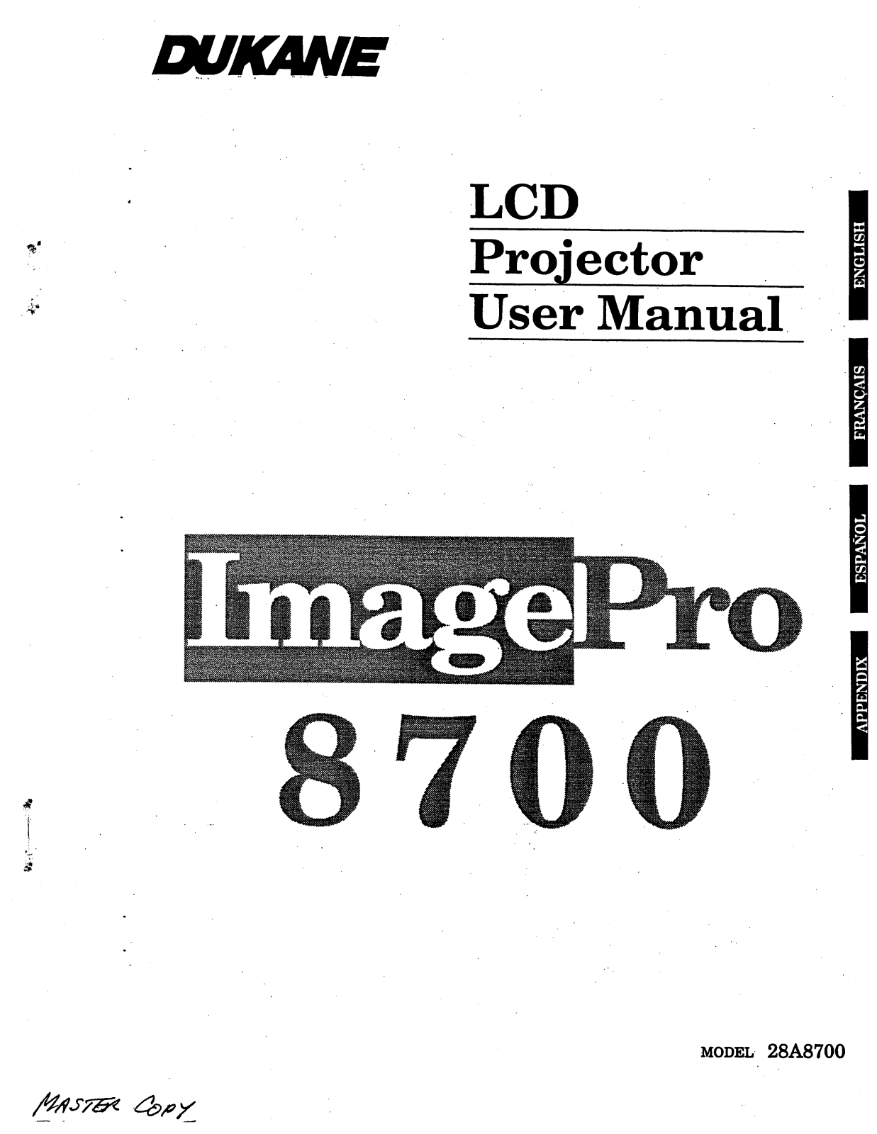 Dukane 8700 User Manual