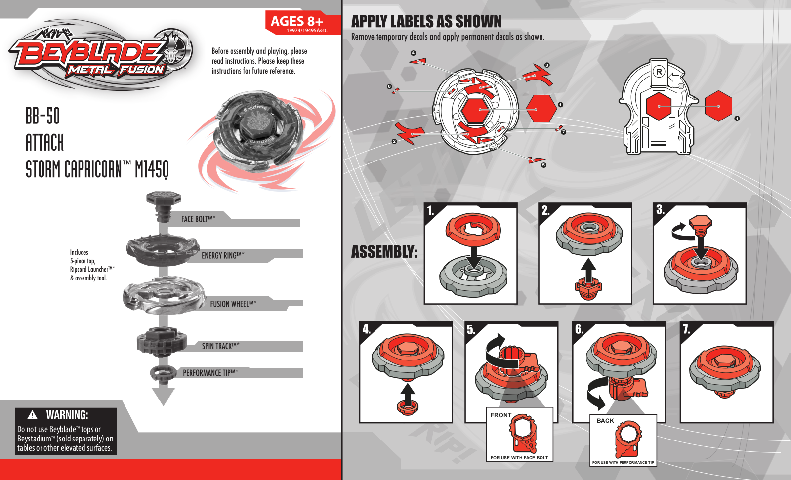 HASBRO Beyblade Metal Fusion Storm Capricorn User Manual