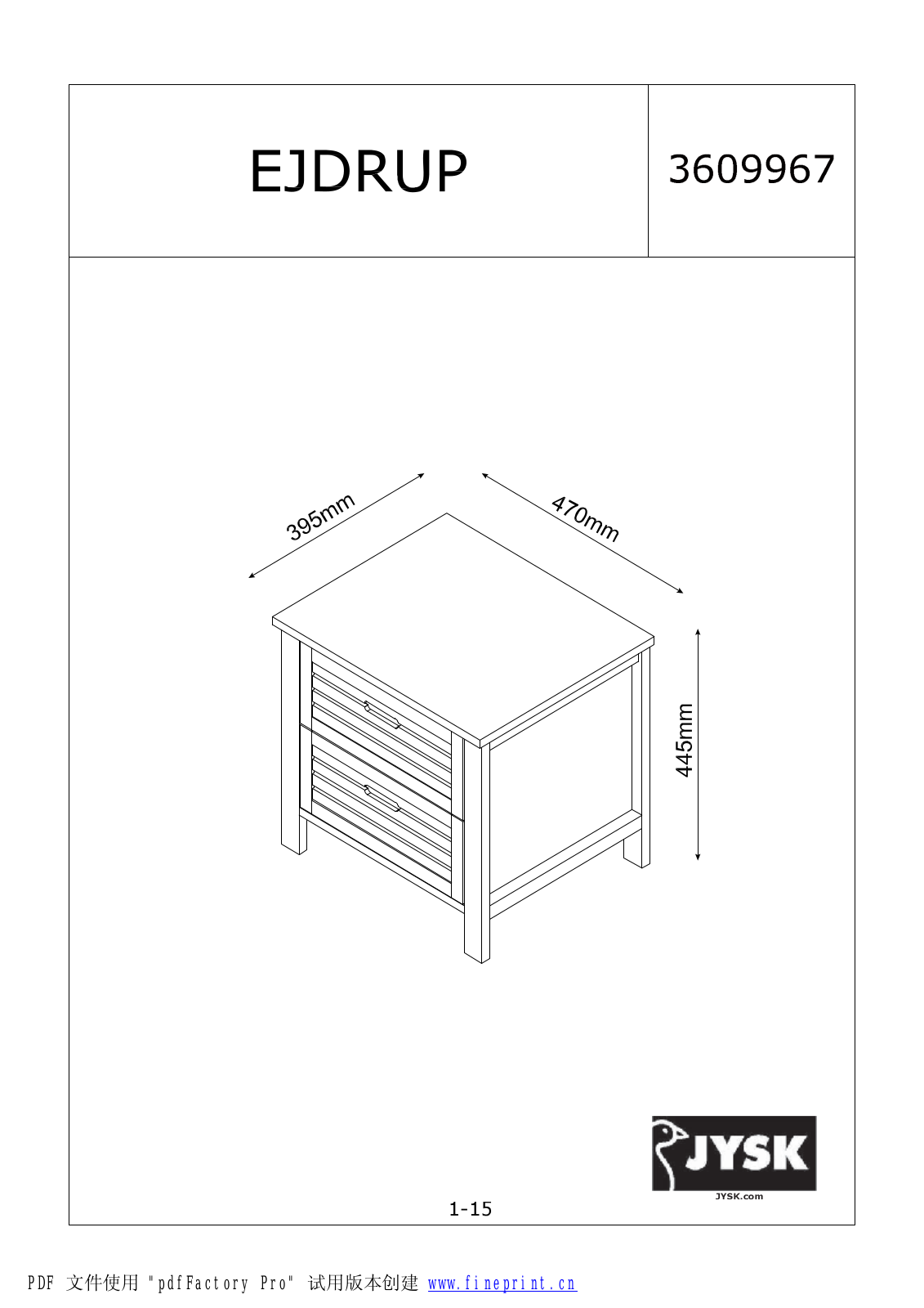 JYSK Ejdrup User Manual