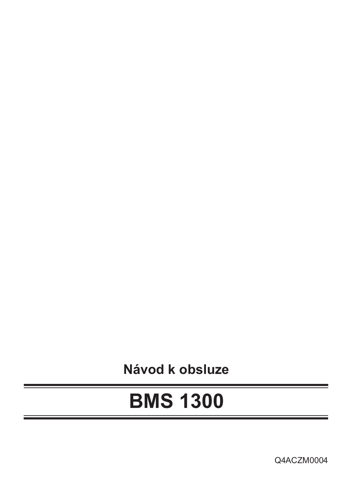 Bosch BMS 1300 User Manual