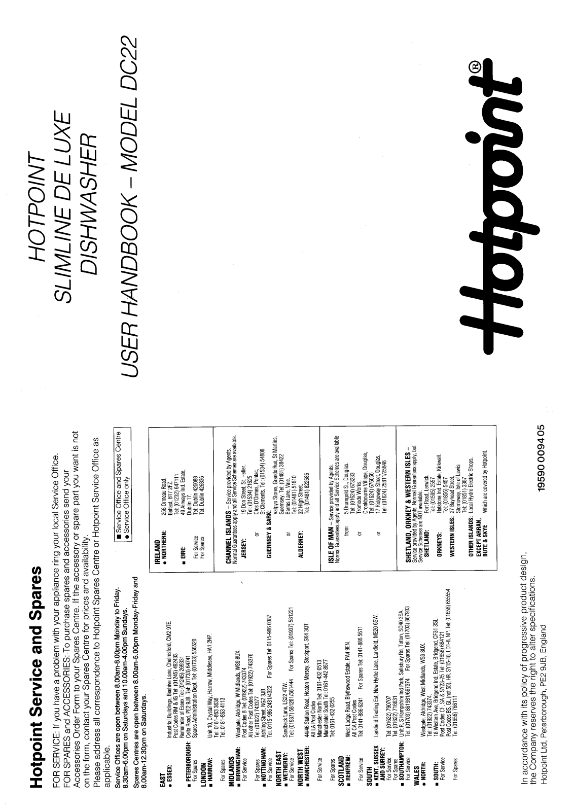 Hotpoint-Ariston HBDC22 User Manual