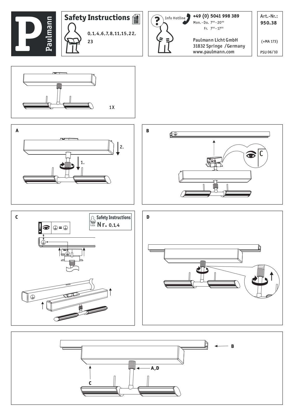 Paulmann 95038 Safety instructions - ManualMachine.com