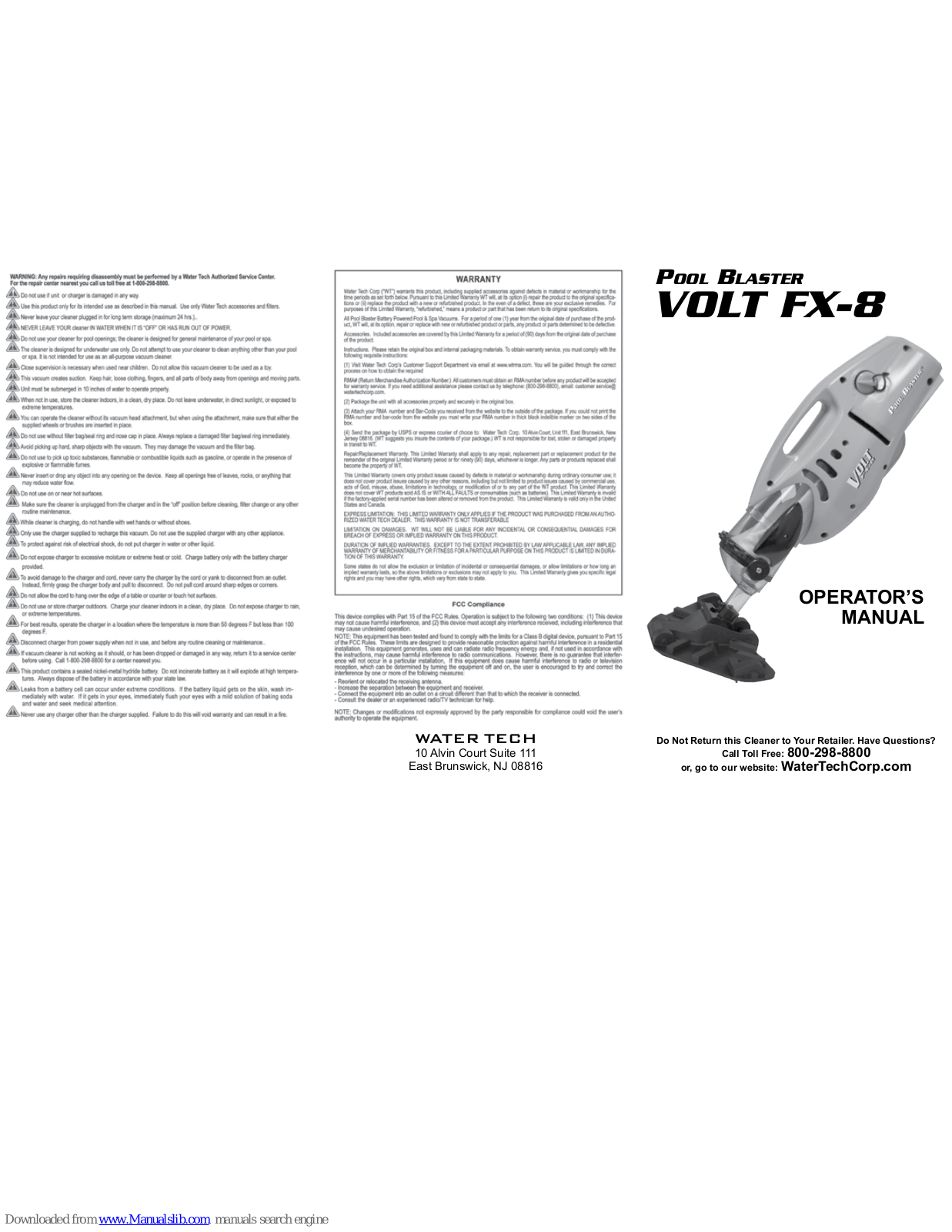 Pool Blaster VOLT FX-8 Operator's Manual - ManualMachine.com