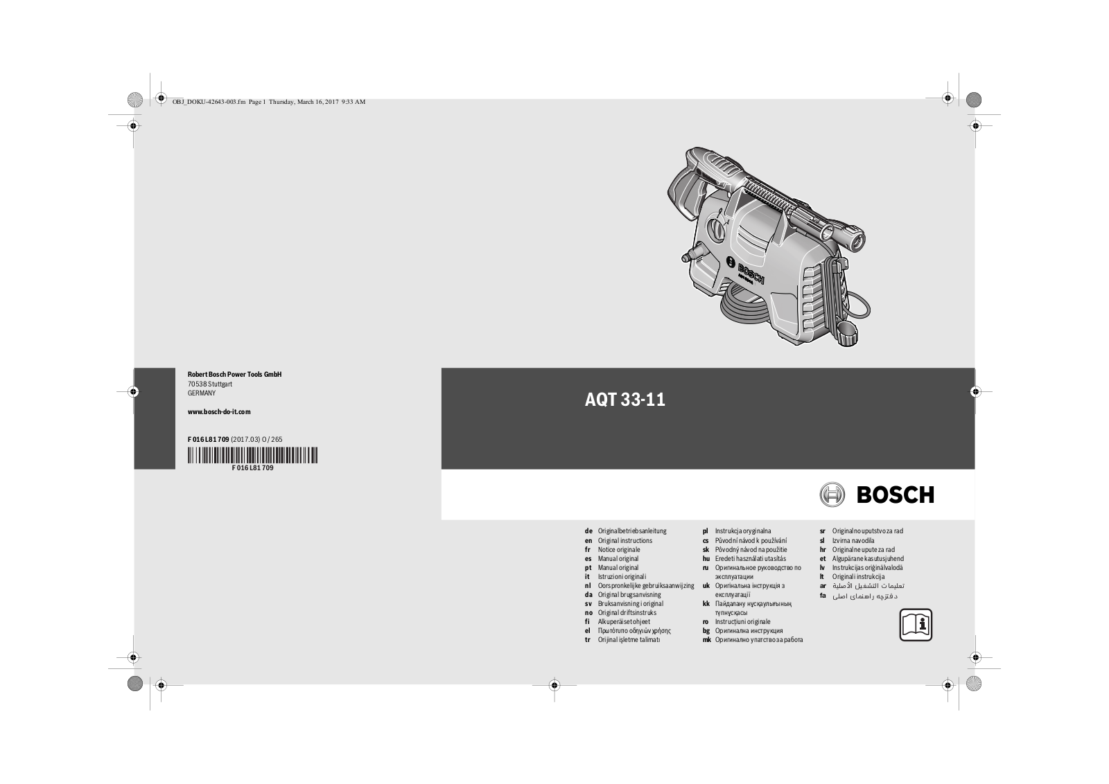 Bosch AQT 33-11 User Manual