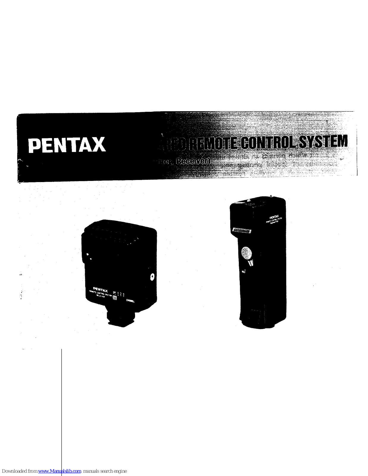 Pentax Infrared Remote Control System Operating Manual