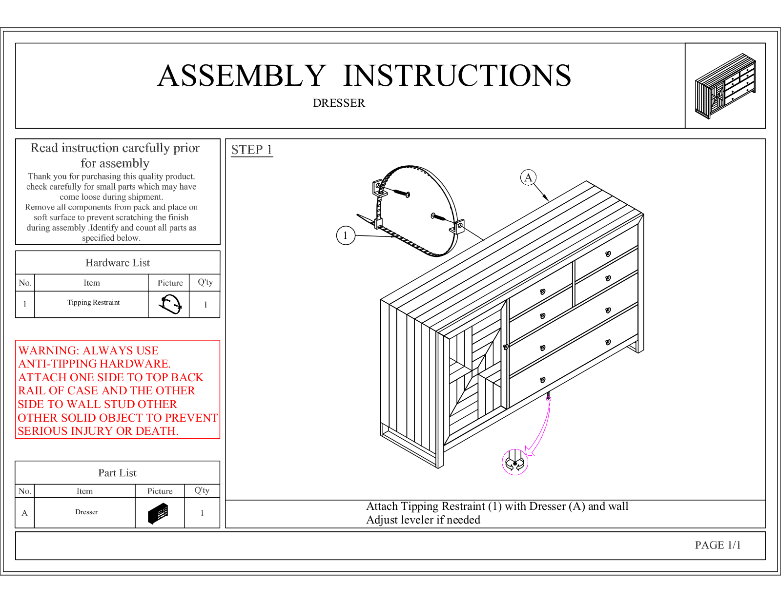Foundstone PLHM1030 Installation & Assembly - ManualMachine.com