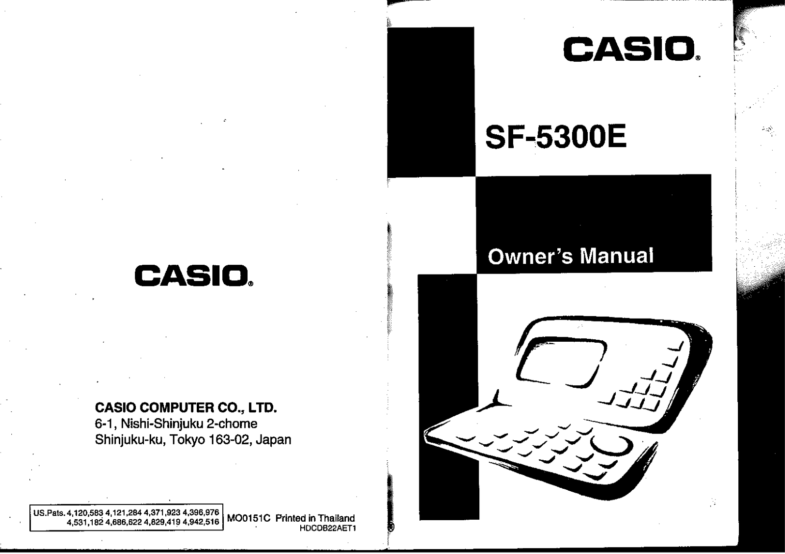 CASIO SF-5300E User Manual