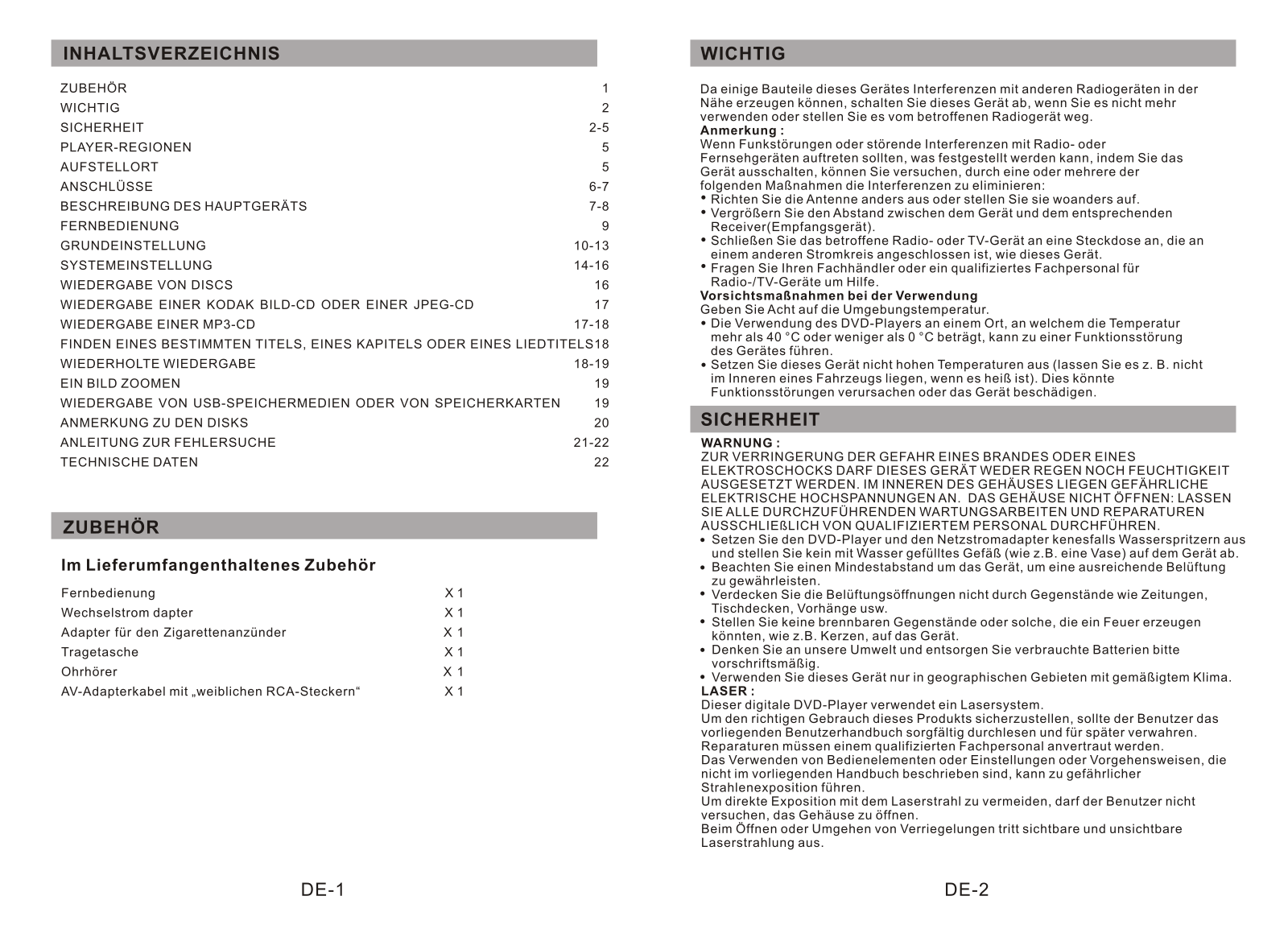 Scott DPX 940 CS TECHNICAL SPECIFICATIONS