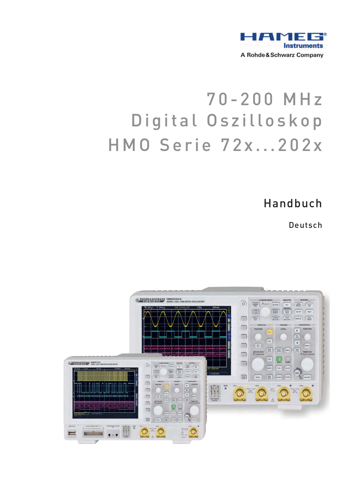 HAMEG HMO722, HMO7-24, HMO1022, HMO10-24, HMO1522 User guide