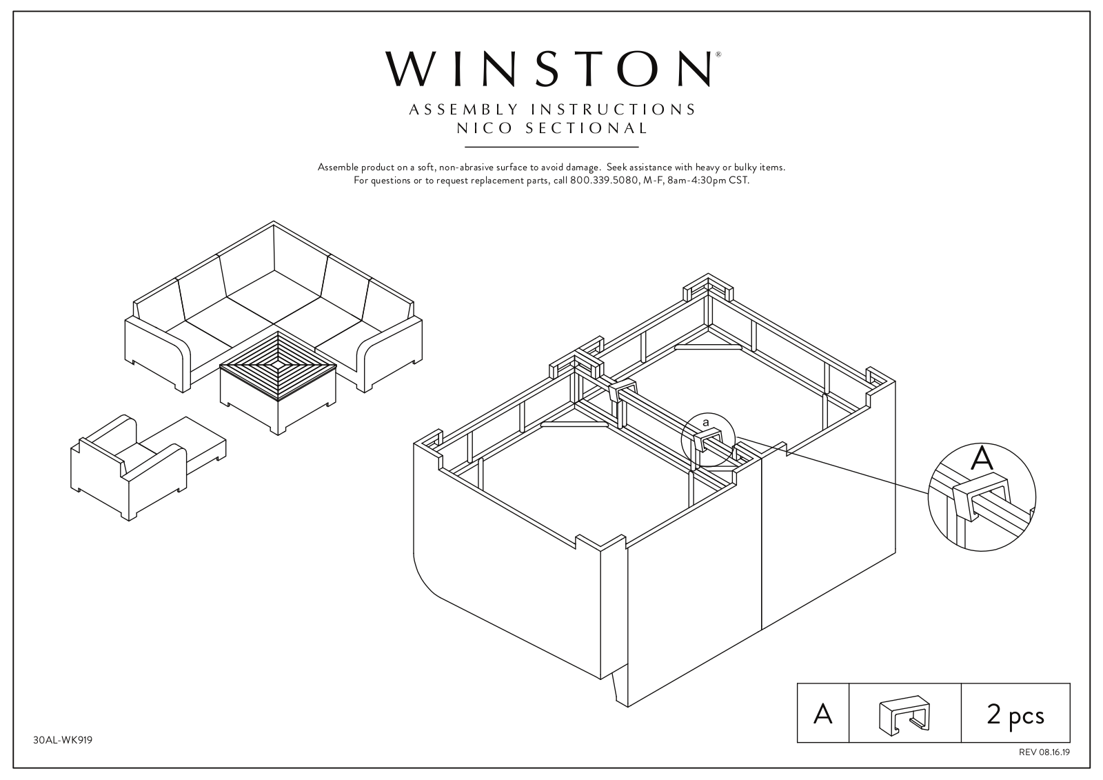 Winston ADJF1321 Installation & Assembly - ManualMachine.com
