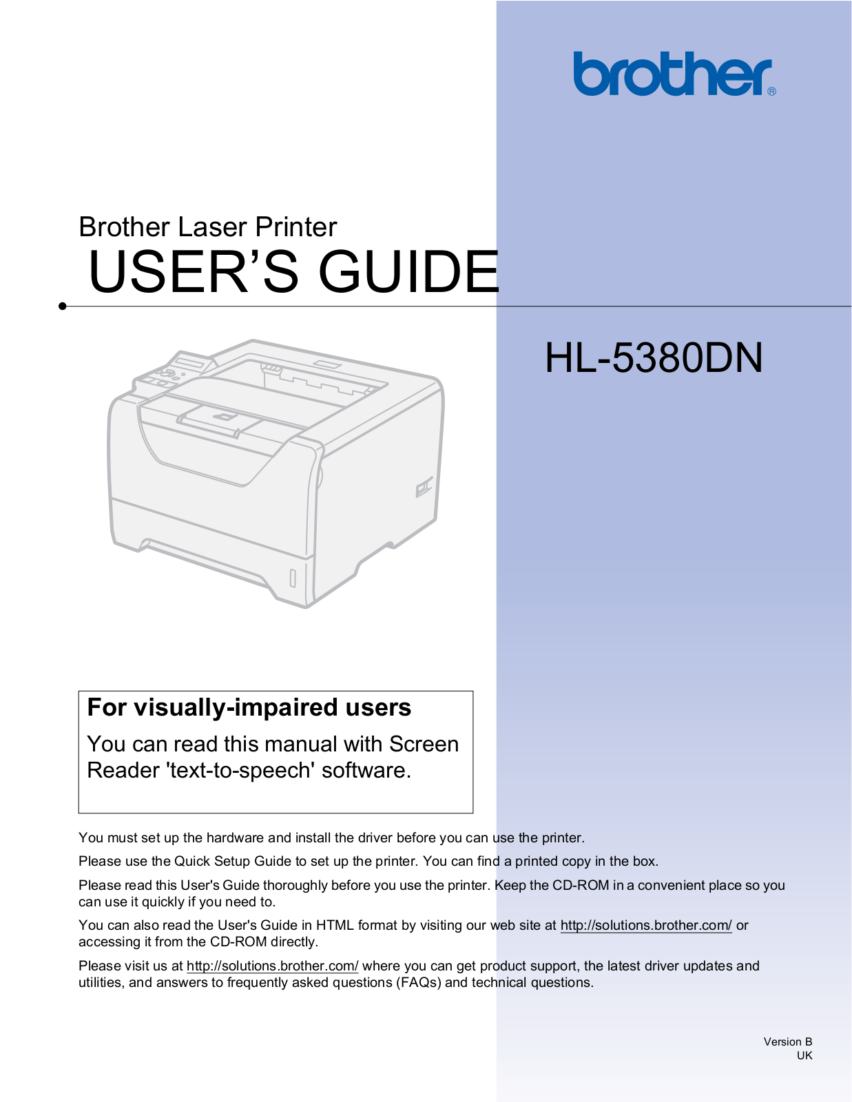 Brother HL-5380DN User Guide