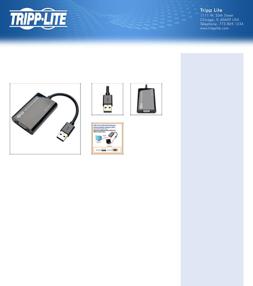 Tripp Lite U344-001-VGA User Manual