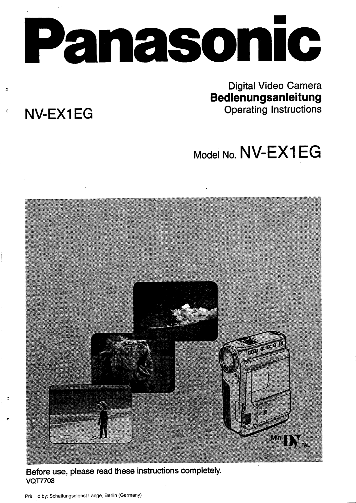 Panasonic NV-EX1EG User Manual