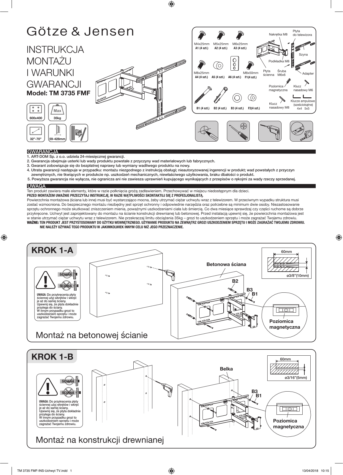 GOTZE & JENSEN TM3735FMF User guide - ManualMachine.com