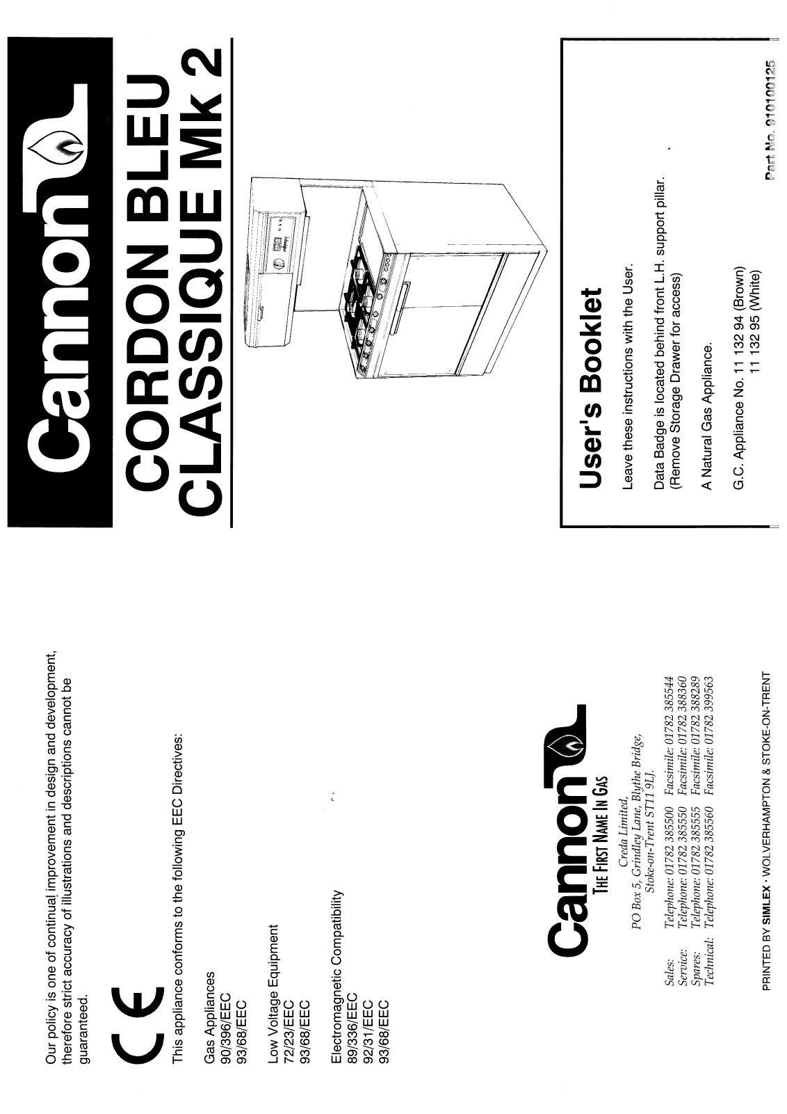 Cannon HB10229G User Manual