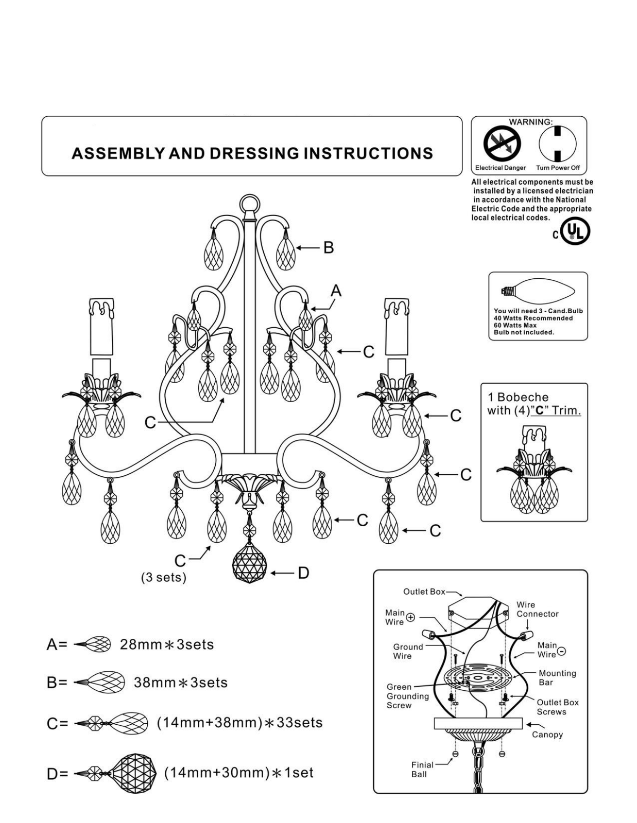 Alcott Hill ALTH3200 Assembly and Dressing Instructions