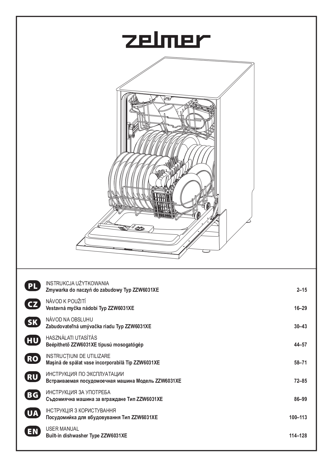 Zelmer ZZW 6031XE User Manual