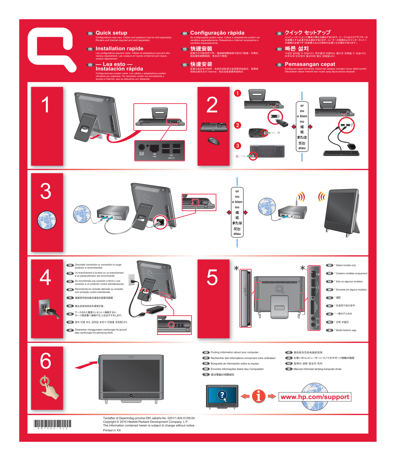 HP Compaq Presario CQ1-1011AN, Compaq Presario CQ1-1011D, Compaq Presario CQ1-1020, Compaq Presario CQ1-1020IX, Compaq Presario CQ1-1028HK Setup Poster