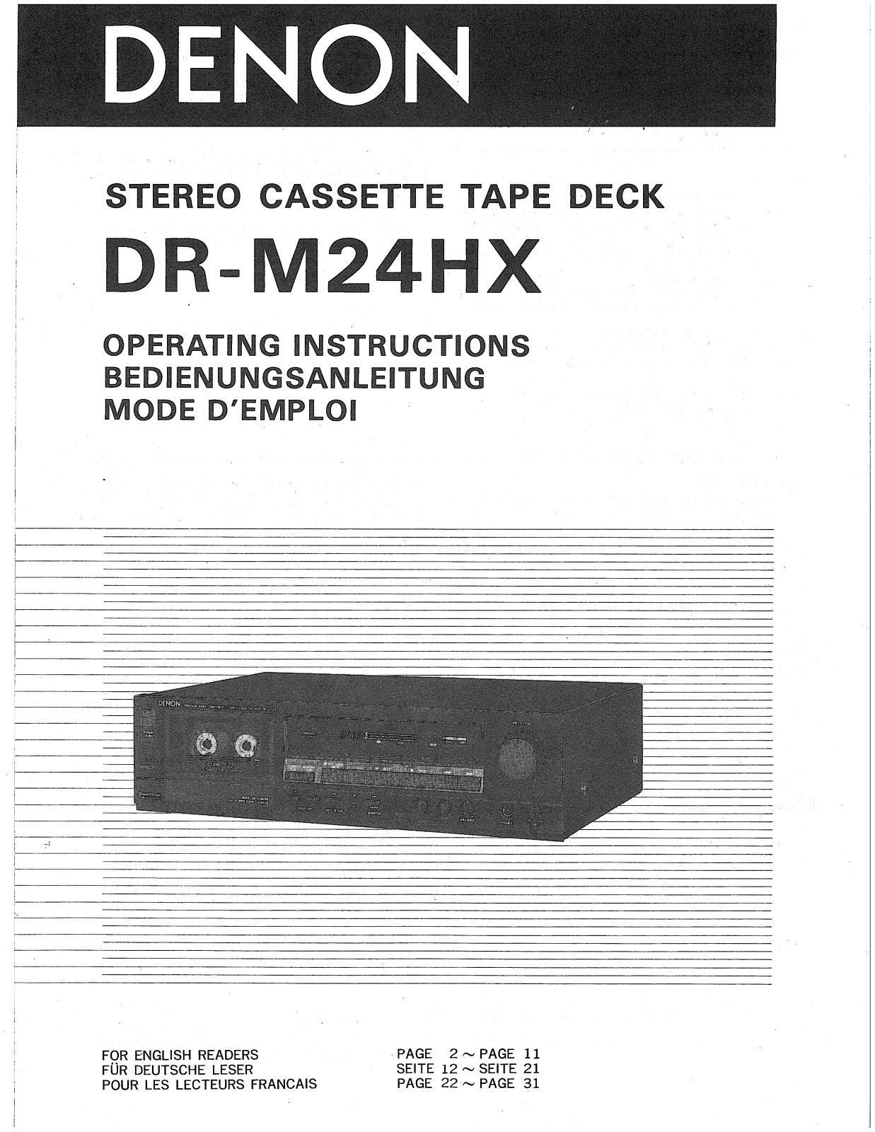 DENON DRM-24HX User Manual