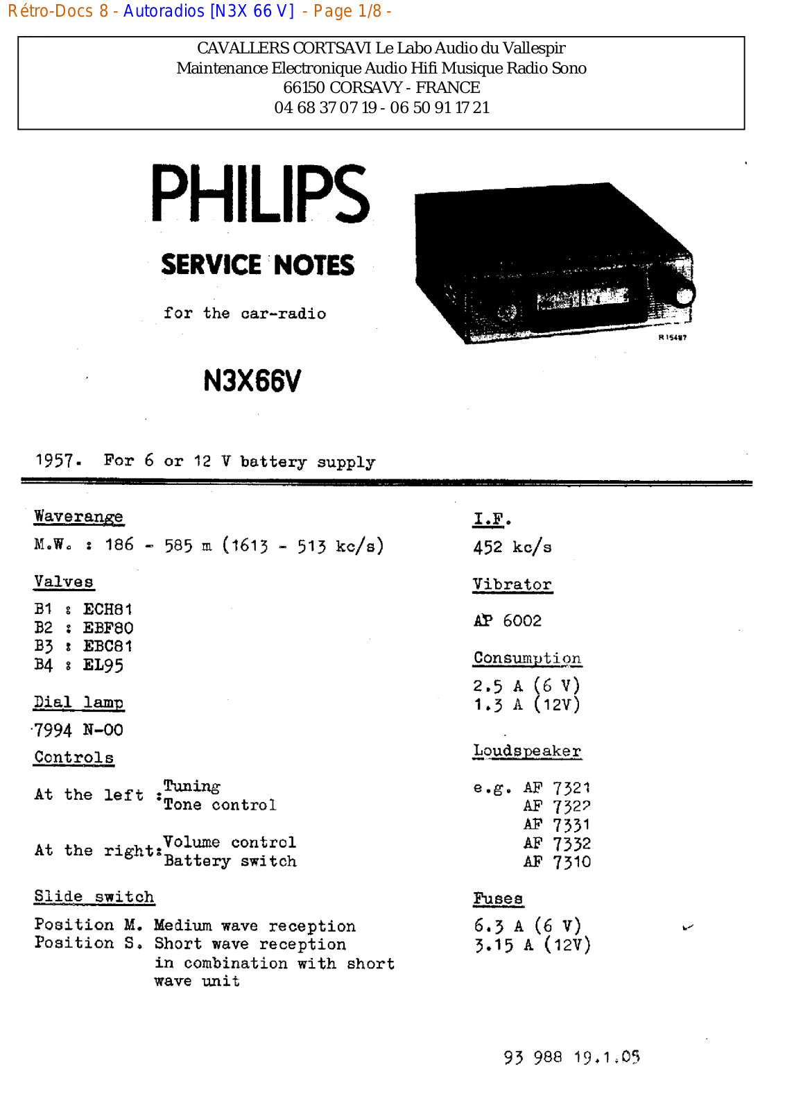 Philips n3x 66 v Datasheet - ManualMachine.com
