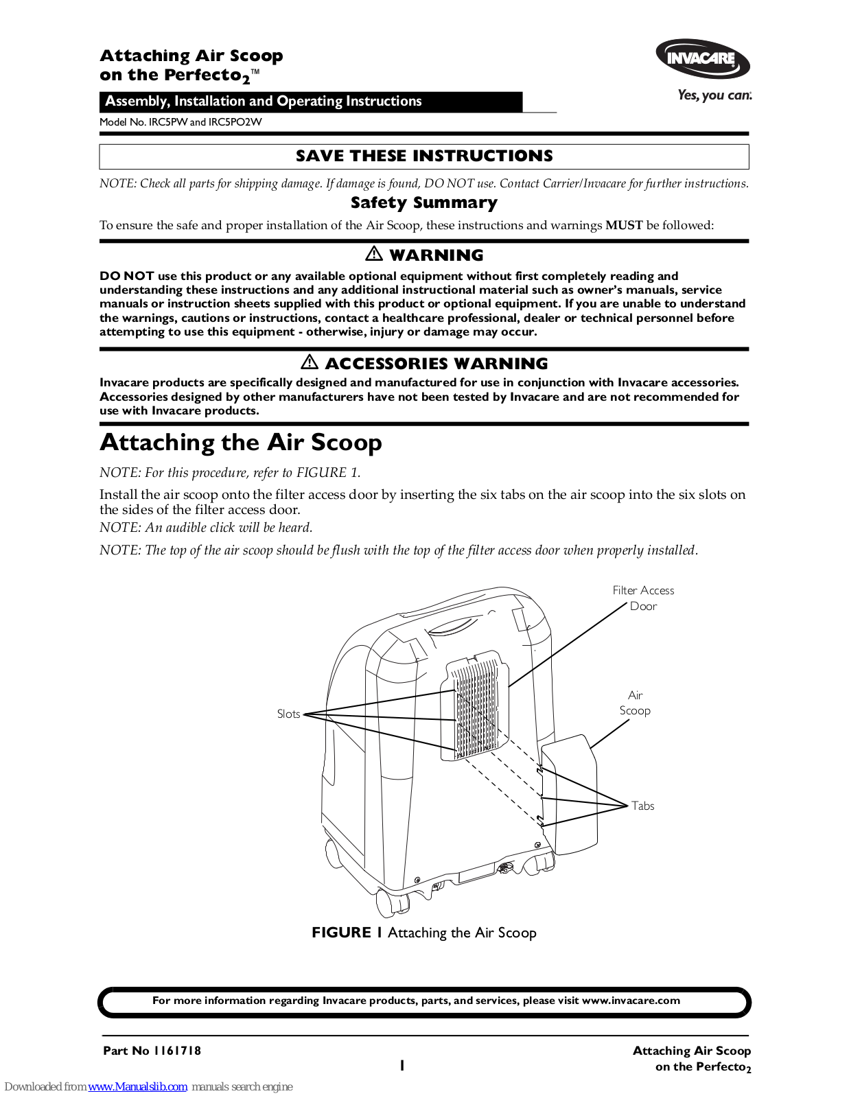 Invacare Perfecto2 IRC5PO2W, Oxygen Concentrators Perfecto2, Perfecto2 IRC5PW Installation And Operating Instructions Manual