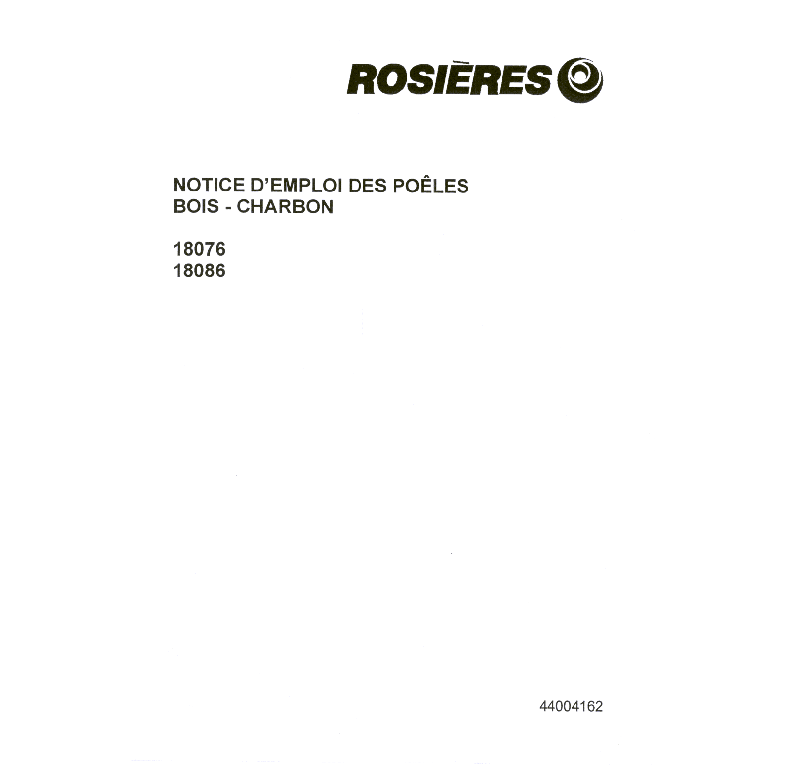 Rosières 18076 User Manual