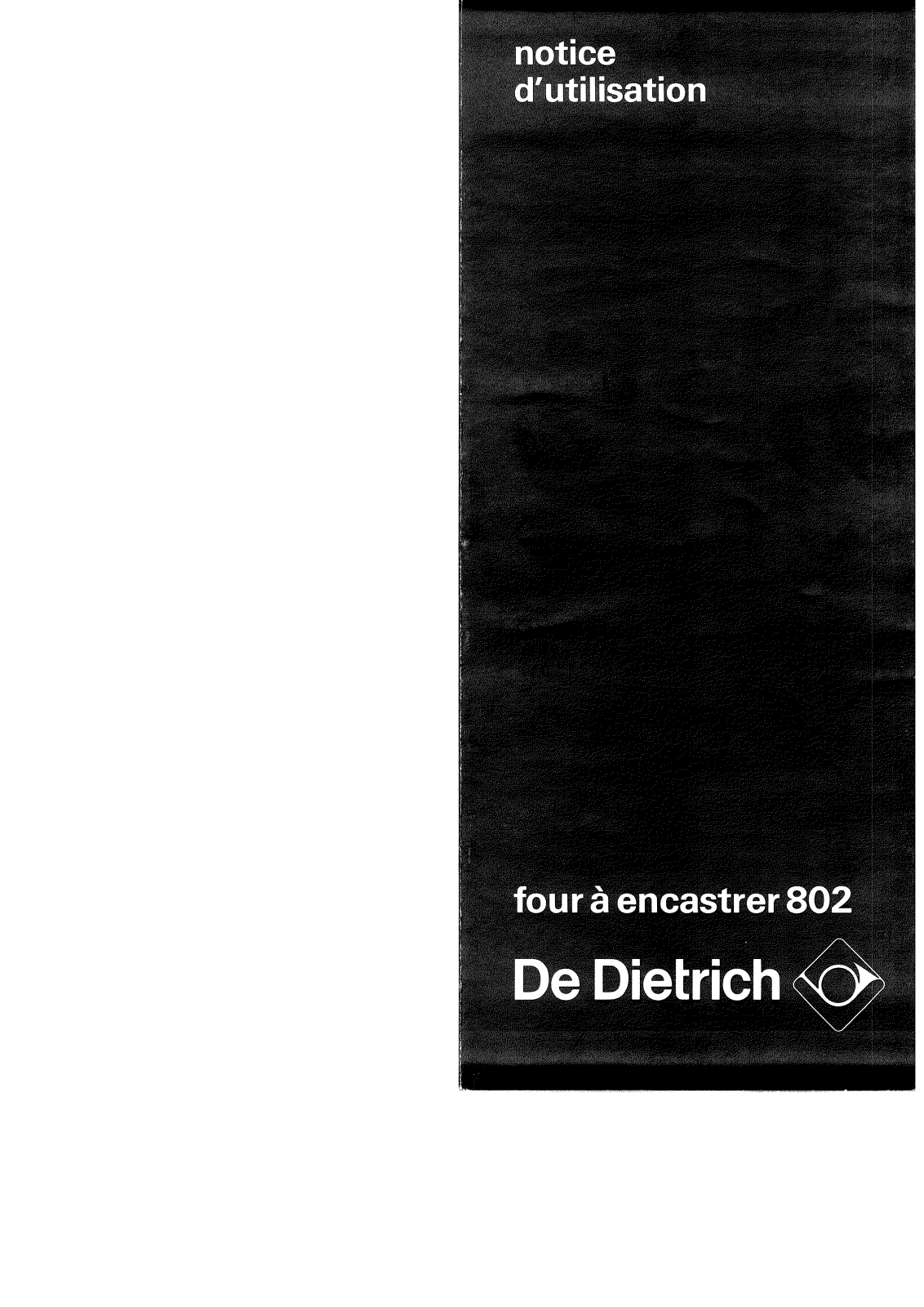 De dietrich 802 User Manual