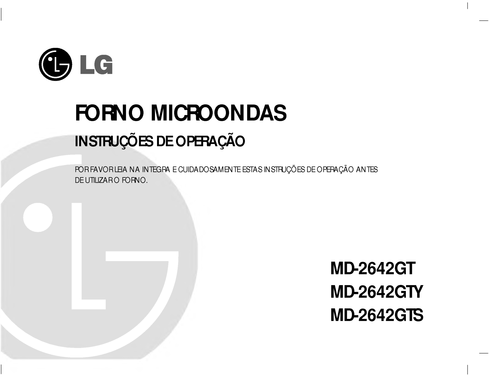 Lg MD-2642GT, MD-2642GTY, MD-2642GTS user Manual