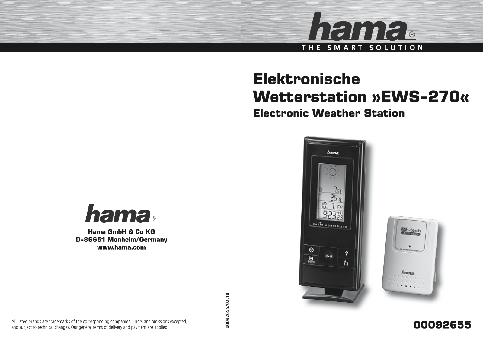 Hama EWS-270 Service Manual