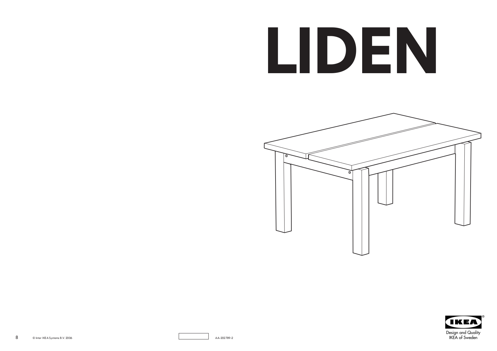 IKEA LIDEN User Manual