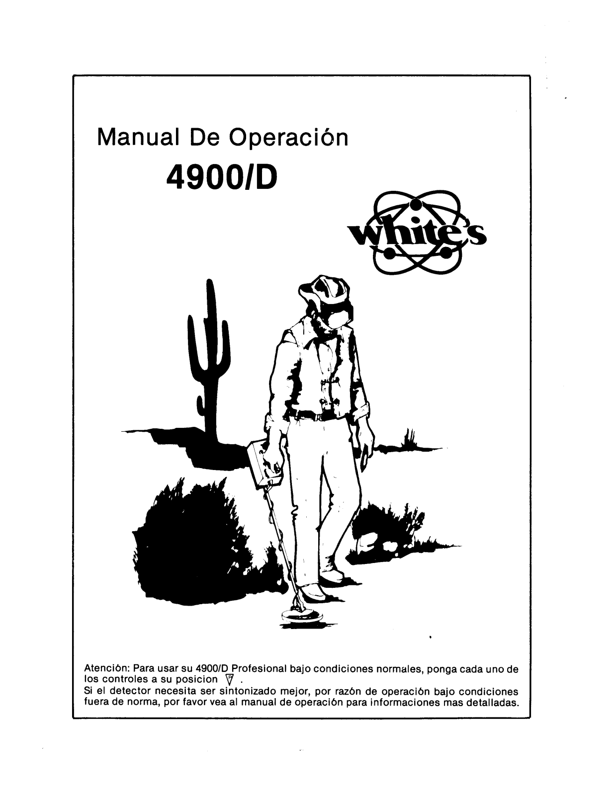 Whites 4900-D Operating Manual